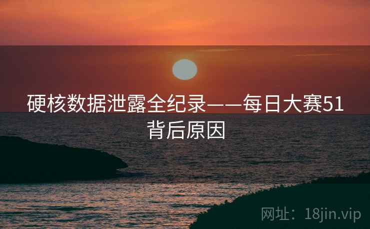硬核数据泄露全纪录——每日大赛51背后原因