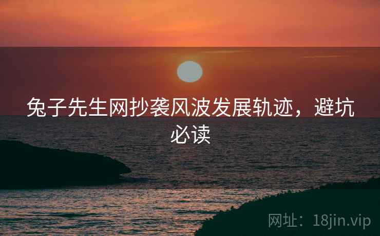 兔子先生网抄袭风波发展轨迹，避坑必读