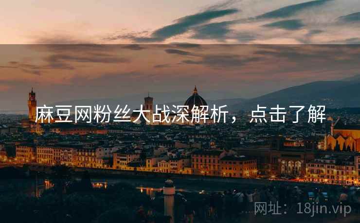 麻豆网粉丝大战深解析，点击了解